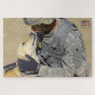US MILITAIRE WERKENDE HOND (20x30 inch) Legpuzzel