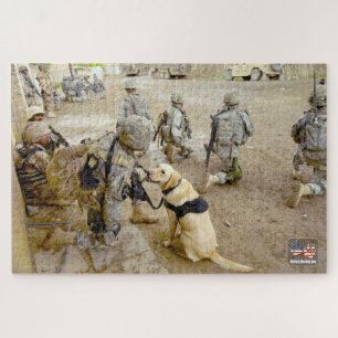 US MILITAIRE WERKENDE HOND (20x30 inch) Legpuzzel
