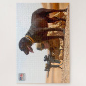 US MILITAIRE WERKENDE HOND (20x30 inch) Legpuzzel (Verticaal)