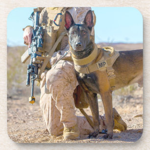 US MILITAIRE WERKHOND BIER ONDERZETTER