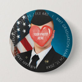 US Military Basic Training Boot Camp Afstuderen 3" Ronde Button 7,6 Cm