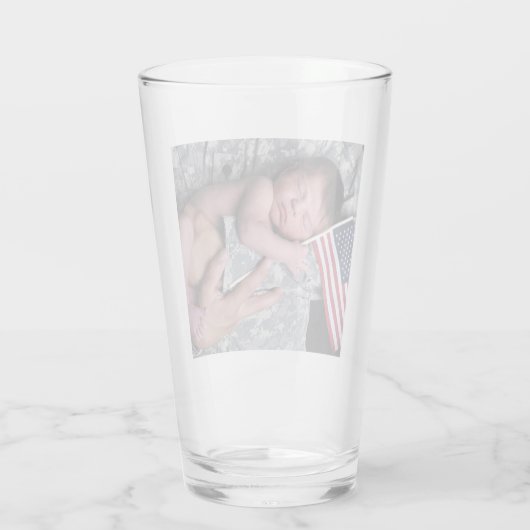 US Military Soldier Cute Baby Drinking Glass Glas (Achterkant)