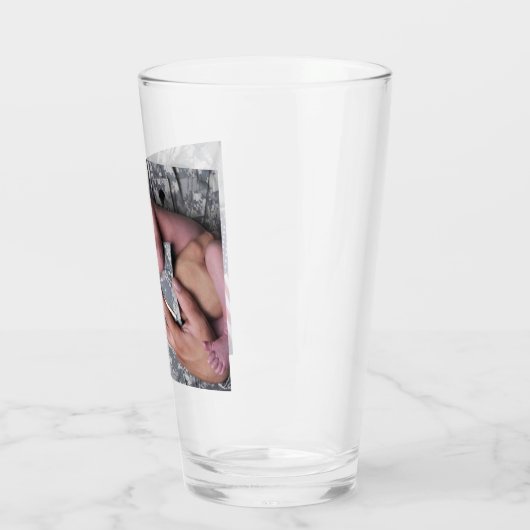US Military Soldier Cute Baby Drinking Glass Glas (Links)