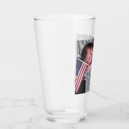 US Military Soldier Cute Baby Drinking Glass Glas (Rechts)