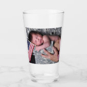 US Military Soldier Cute Baby Drinking Glass Glas (Voorkant)