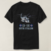 US Military Vliegtuig CH53E Superhengst Heavy Hel T-shirt (Design voorkant)