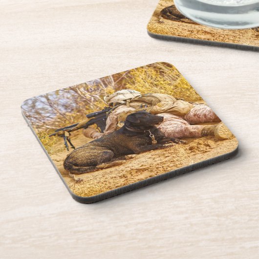 US MILITARY WORKING DOG BIER ONDERZETTER (Linkerzijde)