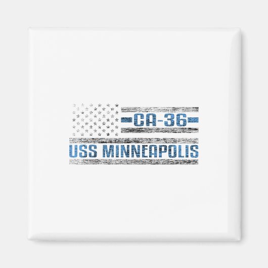 US Minneapolis World War Cruiser CA-36 Amerikaanse Magneet (Voorkant)