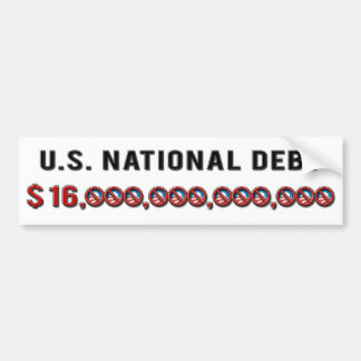 US National Debt 2012 Bumpersticker