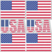 US National Flag Contour Sticker (Voorkant)