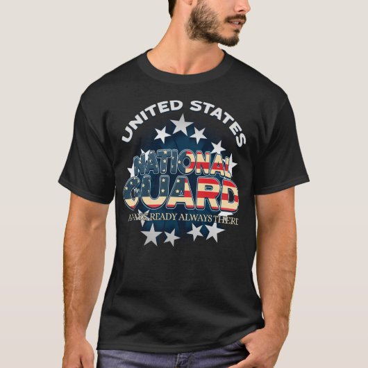 US National Guard Altijd klaar voor leger T-shirt (Voorkant)