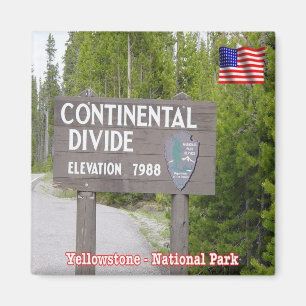 US National Park Yellowstone - continentale splits Magneet