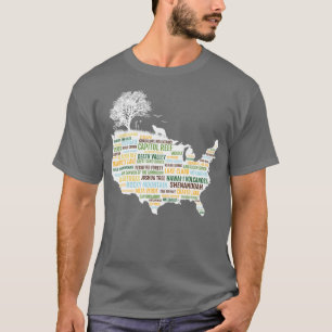 US National Parks Alle 59 parken T-shirt