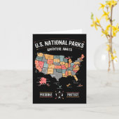 US National Parks Kaart Behoud Wandelkamp (Gele Bloem)