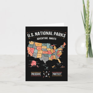 US National Parks Kaart Behoud Wandelkamp