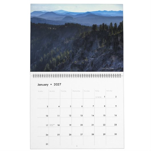 US National Parks Kalender (Jan 2027)