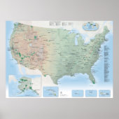 US National Parks map poster (Voorkant)