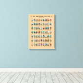 US National Parks of America Checklist  Canvas Afdruk (Insitu (Houten vloer))