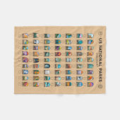 US National Parks of America Checklist Fleece Deken (Voorkant (Horizontaal))