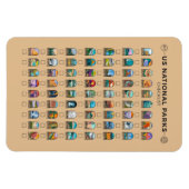 US National Parks of America Checklist  Magneet (Horizontaal)