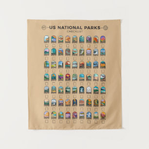US National Parks of America Checklist  Wandkleed