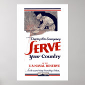 US Naval Reserve - Serveer uw land Poster (Voorkant)