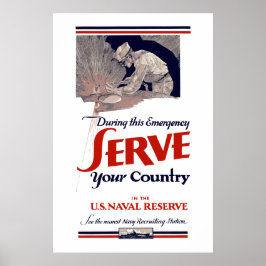 US Naval Reserve - Serveer uw land Poster