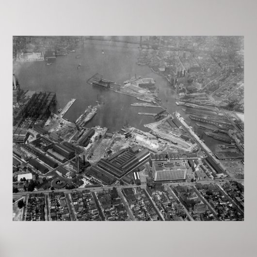 US Naval Yard in Brooklyn NY Foto (1932) Poster (Voorkant)
