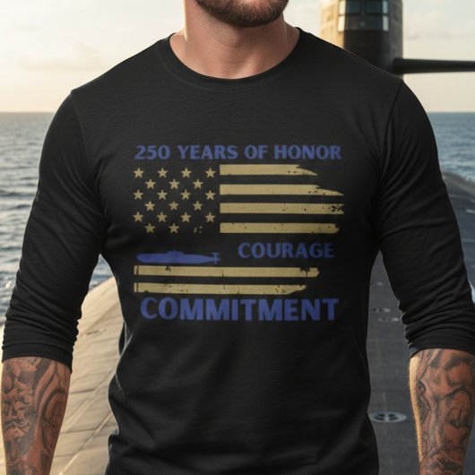 US Navy 250e verjaardag onderzeeboot eer T-shirt