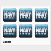 US Navy | Amerikaanse marinereserve Vierkante Sticker (Vel)