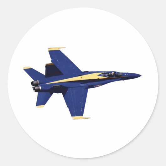 US NAVY Blue Angels in vlucht op vliegweek Ronde Sticker (Voorkant)
