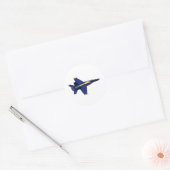 US NAVY Blue Angels in vlucht op vliegweek Ronde Sticker (Envelop)