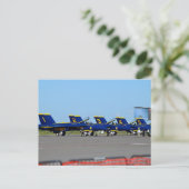 US Navy Blue Angels Jets opgesteld op luchthaven A Briefkaart (Staand voorkant)