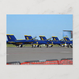 US Navy Blue Angels Jets opgesteld op luchthaven A Briefkaart