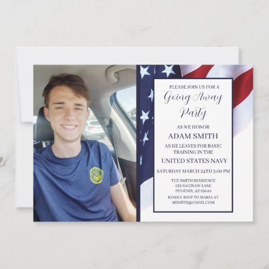 US Navy Bootcamp gaat weg van uitnodiging (Voorkant)