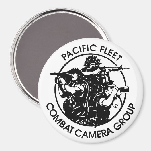 US NAVY COMBAT CAMERA PACIFIC 4" Magnet (Voorkant / Achterkant)