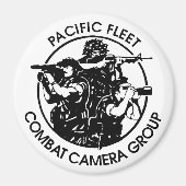 US NAVY COMBAT CAMERA PACIFIC 4" Magnet (Voorkant)