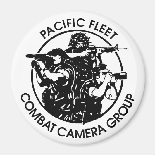 US NAVY COMBAT CAMERA PACIFIC 4" Magnet (Voorkant)