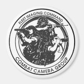 US NAVY COMBAT CAMERA PACIFIC 4" Magnet (Voorkant)