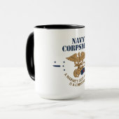 US Navy Corpsman Marine's Beste Vriend Twee-Tonig  Mok (Voorkant links)