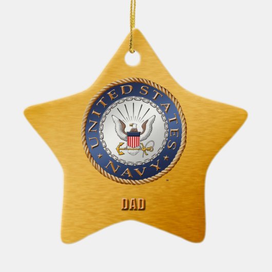 US Navy Dad Ceramic Ornament (Voorkant)