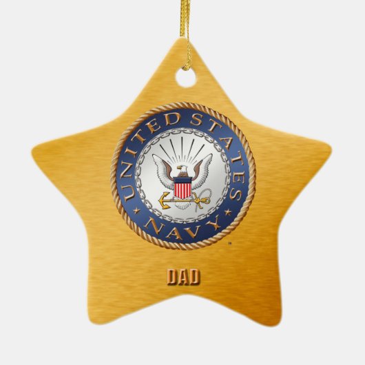 US Navy Dad Ceramic Ornament (Achterkant)