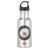 US Navy Dad Water Bottle Waterfles (Voorkant)