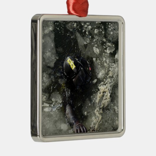 US Navy Diver Metalen Ornament (Rechts)