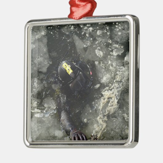 US Navy Diver Metalen Ornament (Links)