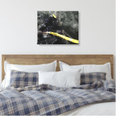 US Navy Diver staat klaar om zijn duik te beginnen Canvas Afdruk (Insitu (Slaapkamer))