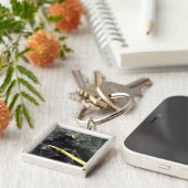 US Navy Diver staat klaar om zijn duik te beginnen Sleutelhanger (Zijkant)