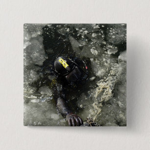 US Navy Diver Vierkante Button 5,1 Cm