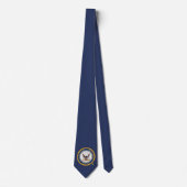 US Navy Emblem Blauw Stropdas (Voorkant)