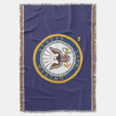 US Navy Emblem Deken (Voorkant Verticaal)
